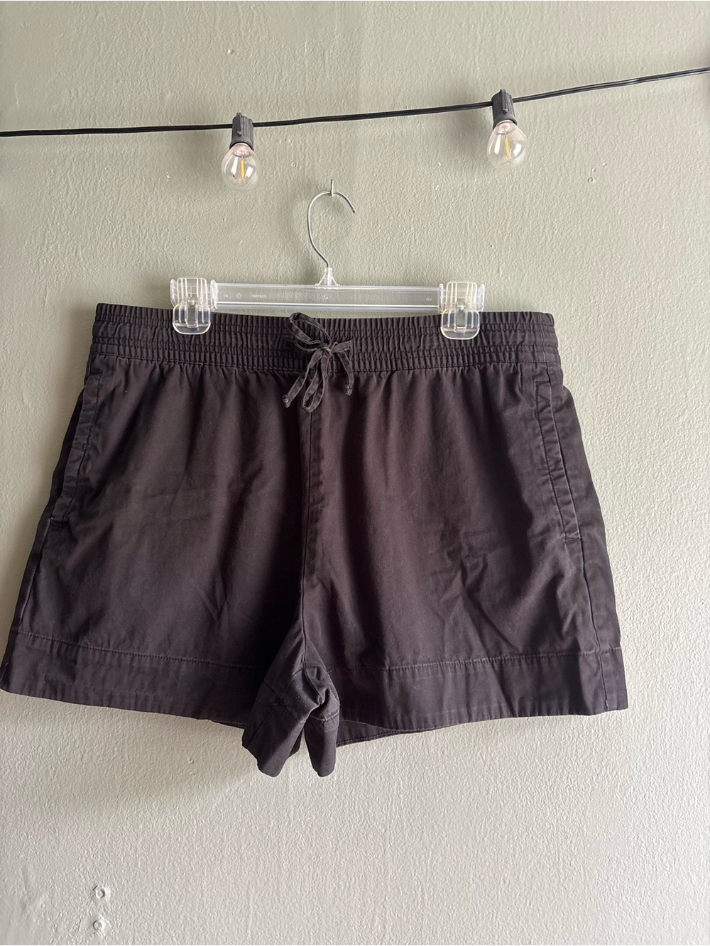 Free Assembly Black Pull-On Shorts Size: L